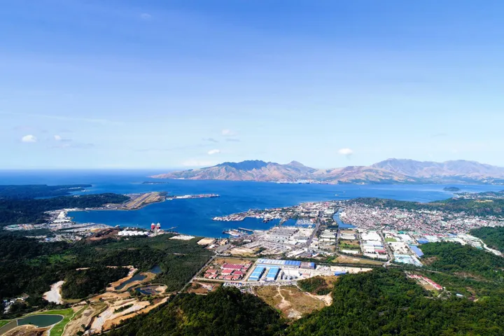 Aerial view of Subic Bay and the freeport zone